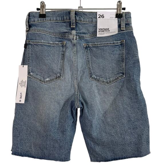 NWT Joe's Jeans Vintage stretch medium wash Bermuda shorts with raw hems - 26 - Picture 2 of 6